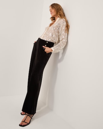 Monsoon Vera Wide Leg Velvet Trousers