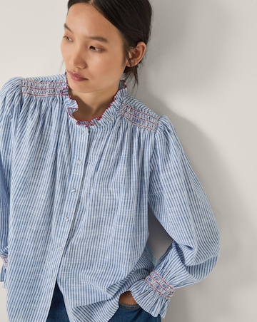 Monsoon Maeve Ruffle Stripe Shirt