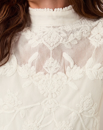 Monsoon Leni High Neck Mesh Blouse
