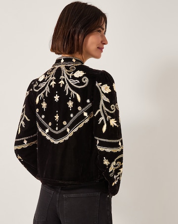 Monsoon Farah Embroidered Velvet Jacket