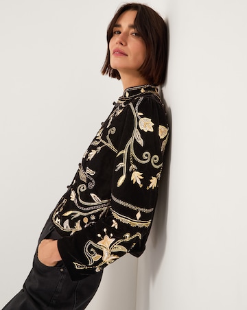 Monsoon Farah Embroidered Velvet Jacket