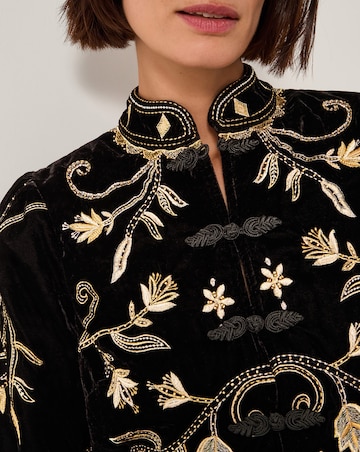 Monsoon Farah Embroidered Velvet Jacket