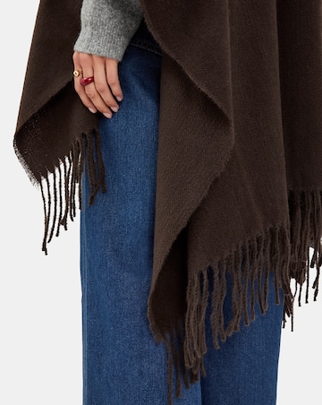 Accessorize Fringe Trim Poncho