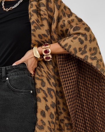 Accessorize Leopard Print Poncho
