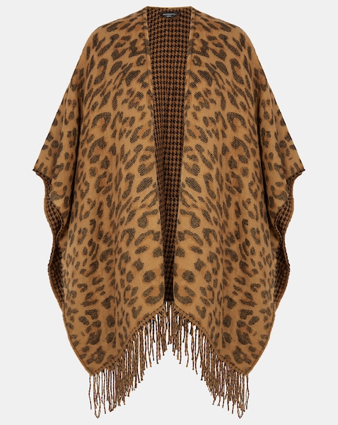 Accessorize Leopard Print Poncho - Leopard
