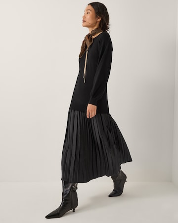 Monsoon Fia Jumper Pleated Midi Dress