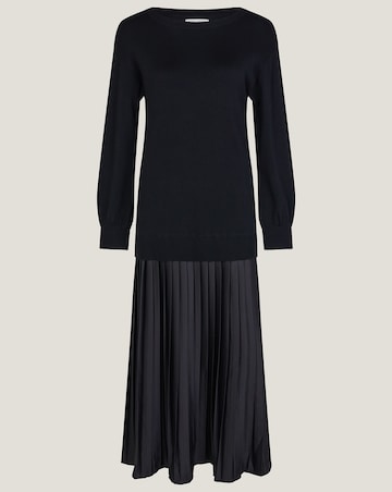 Monsoon Fia Jumper Pleated Midi Dress