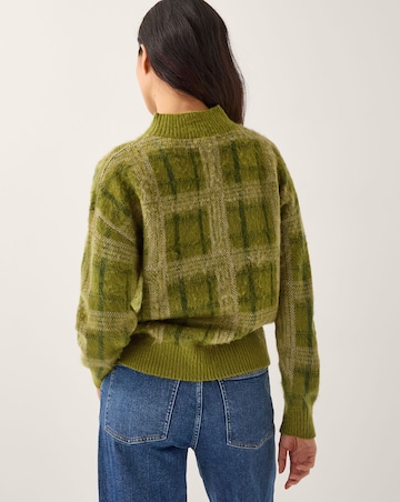 Monsoon Cleo Brushed Check Print Jumper