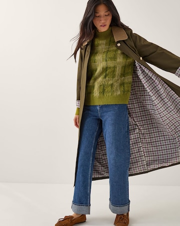 Monsoon Cleo Brushed Check Print Jumper