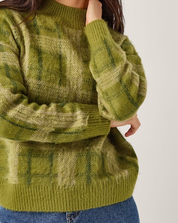 Monsoon Cleo Brushed Check Print Jumper