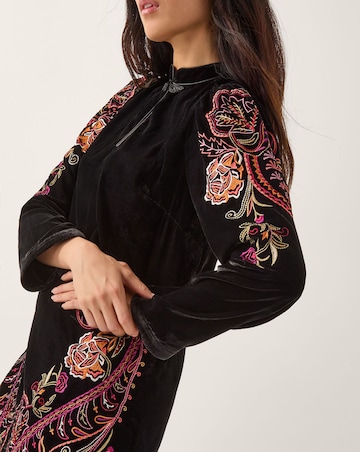 Monsoon Faye Velvet Mini Tunic Dress