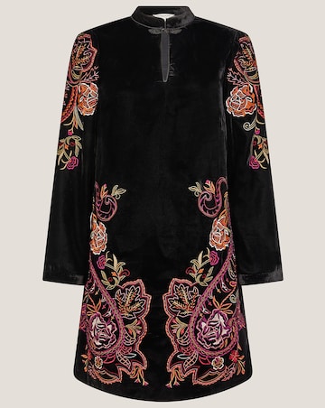 Monsoon Faye Velvet Mini Tunic Dress