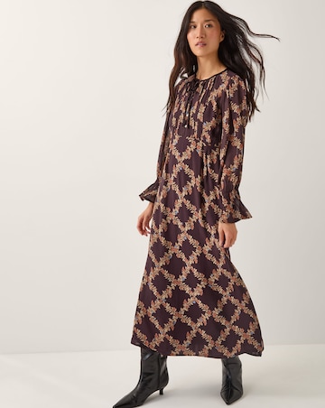 Monsoon Cheryl Diamond Floral Midi Dress