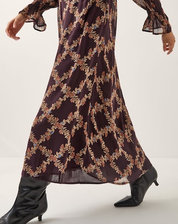 Monsoon Cheryl Diamond Floral Midi Dress