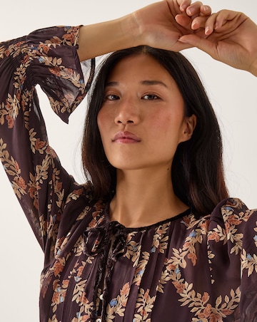 Monsoon Cheryl Diamond Floral Midi Dress
