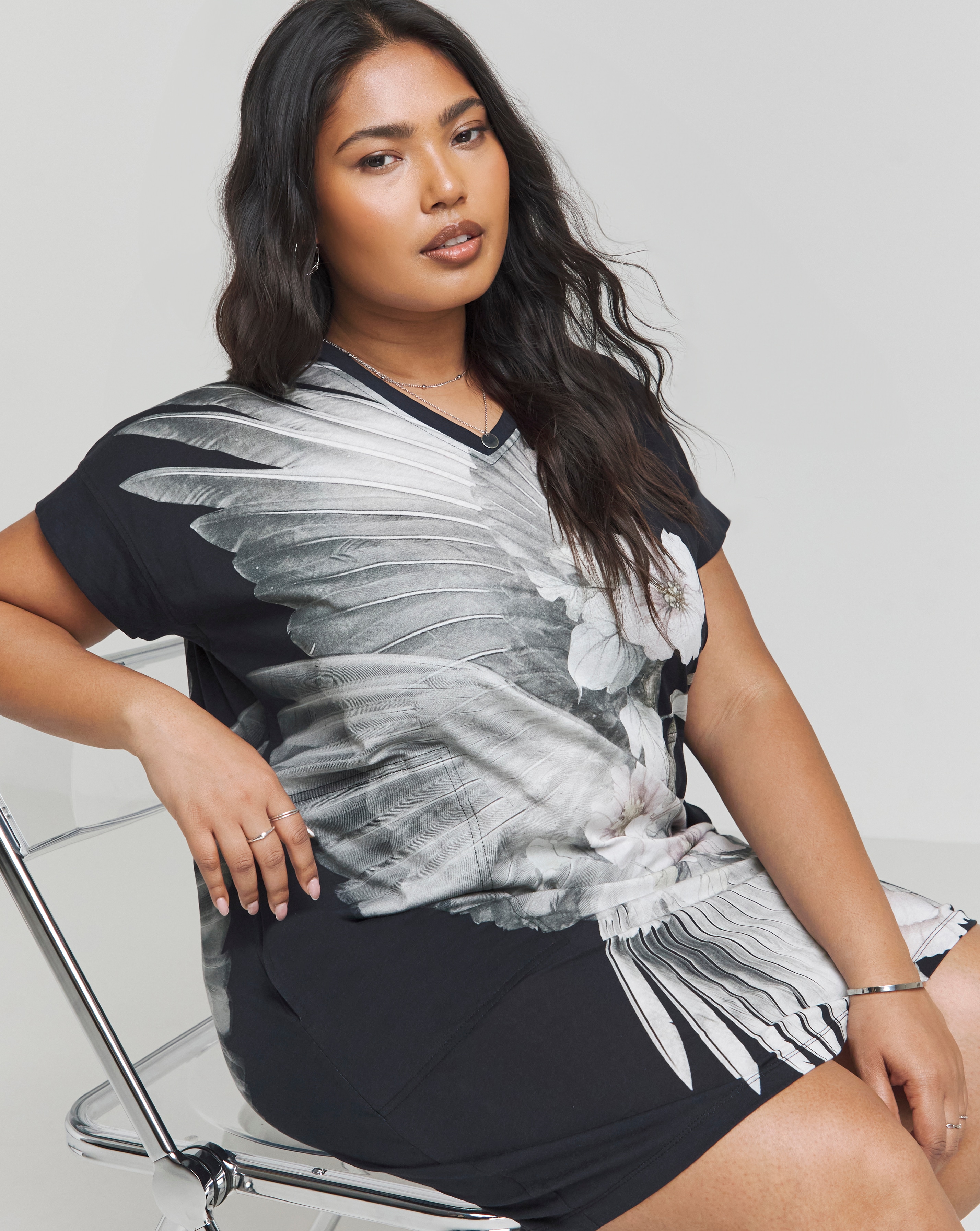 Religion Aviate Floral V-Neck Dress