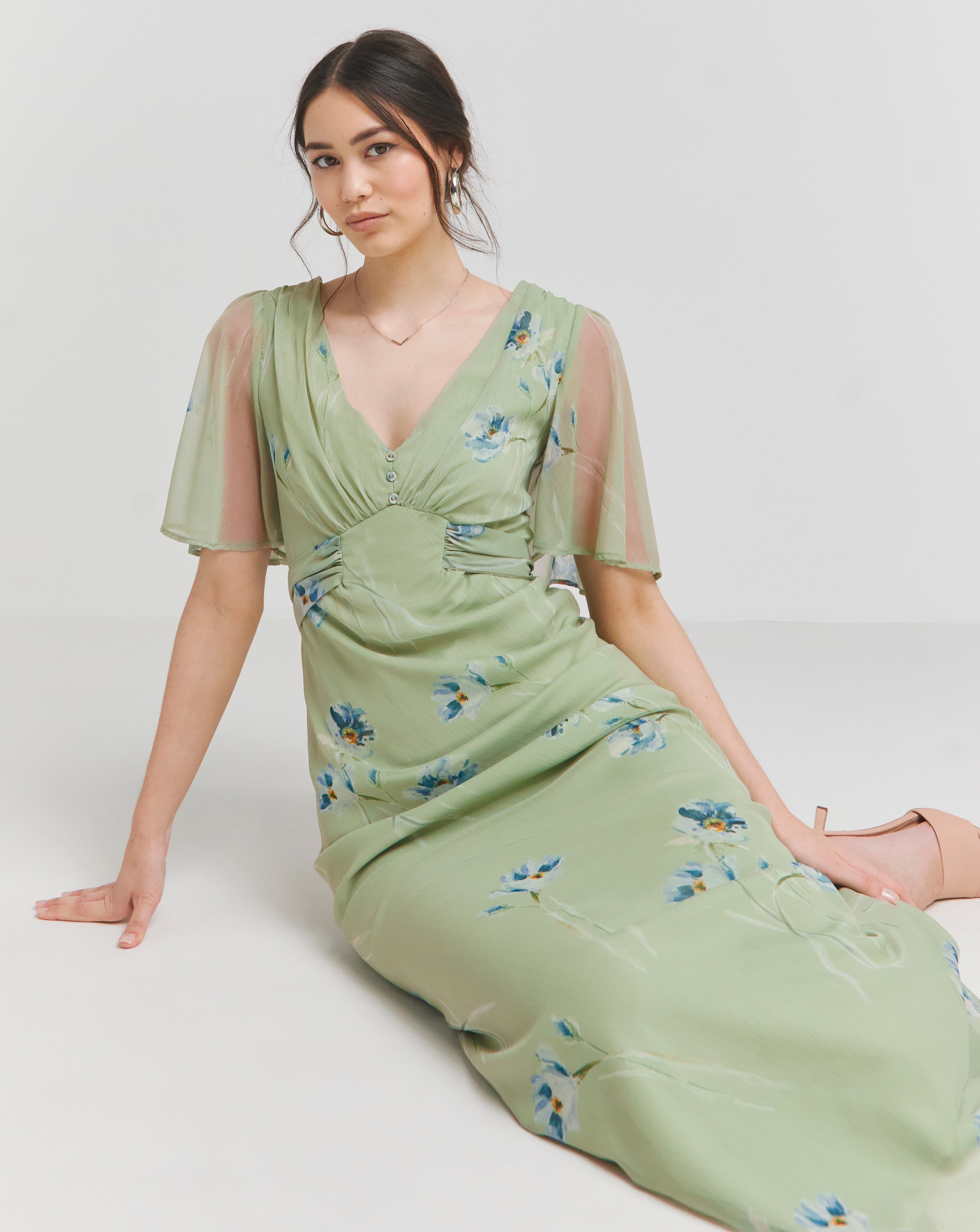 Hope & Ivy Melrose Floral Maxi Dress
