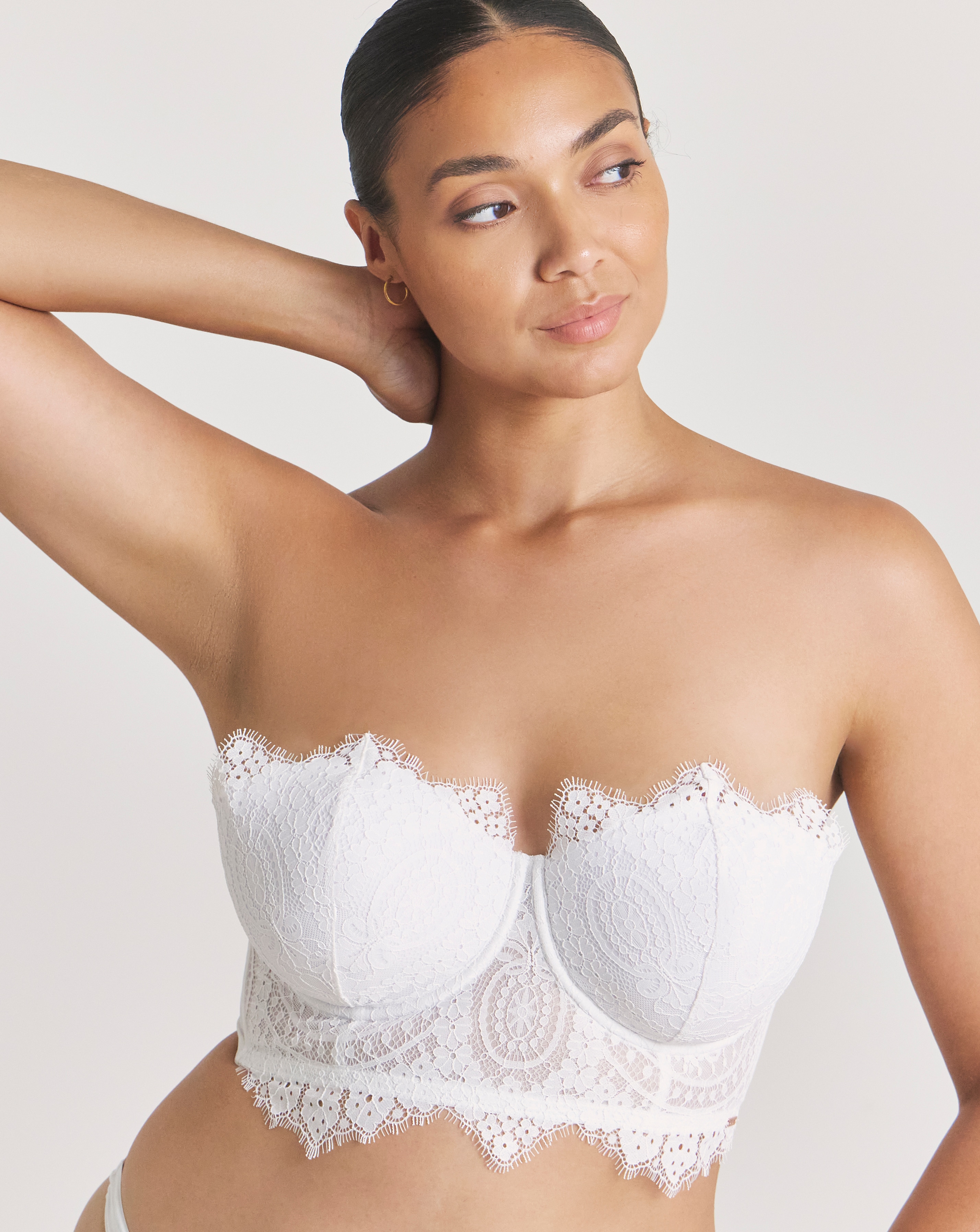Figleaves Curve Plus Size Curve Adore Midi Multiway Bra In White | UK Size 42B Women's