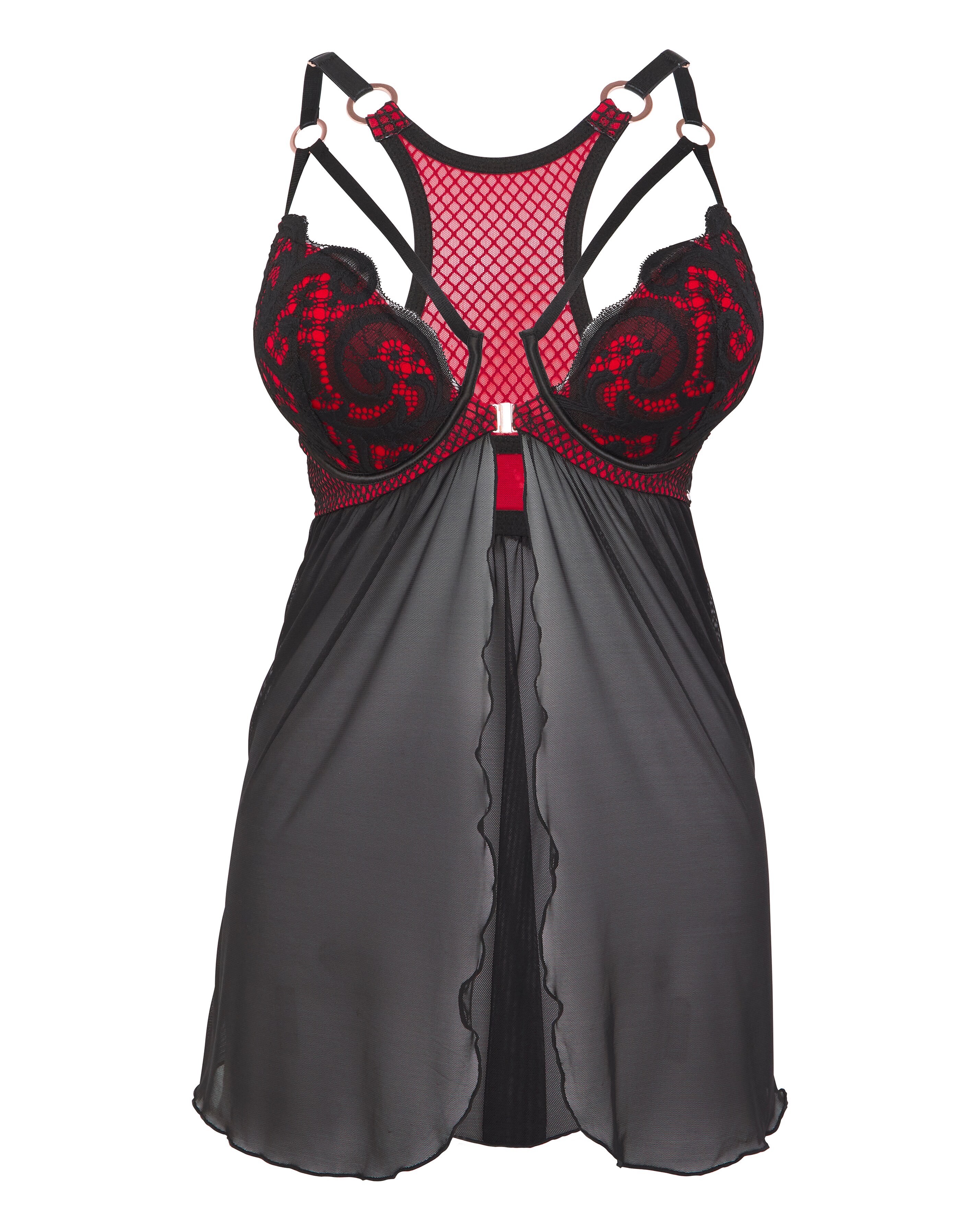 Fishnet deals babydoll dress