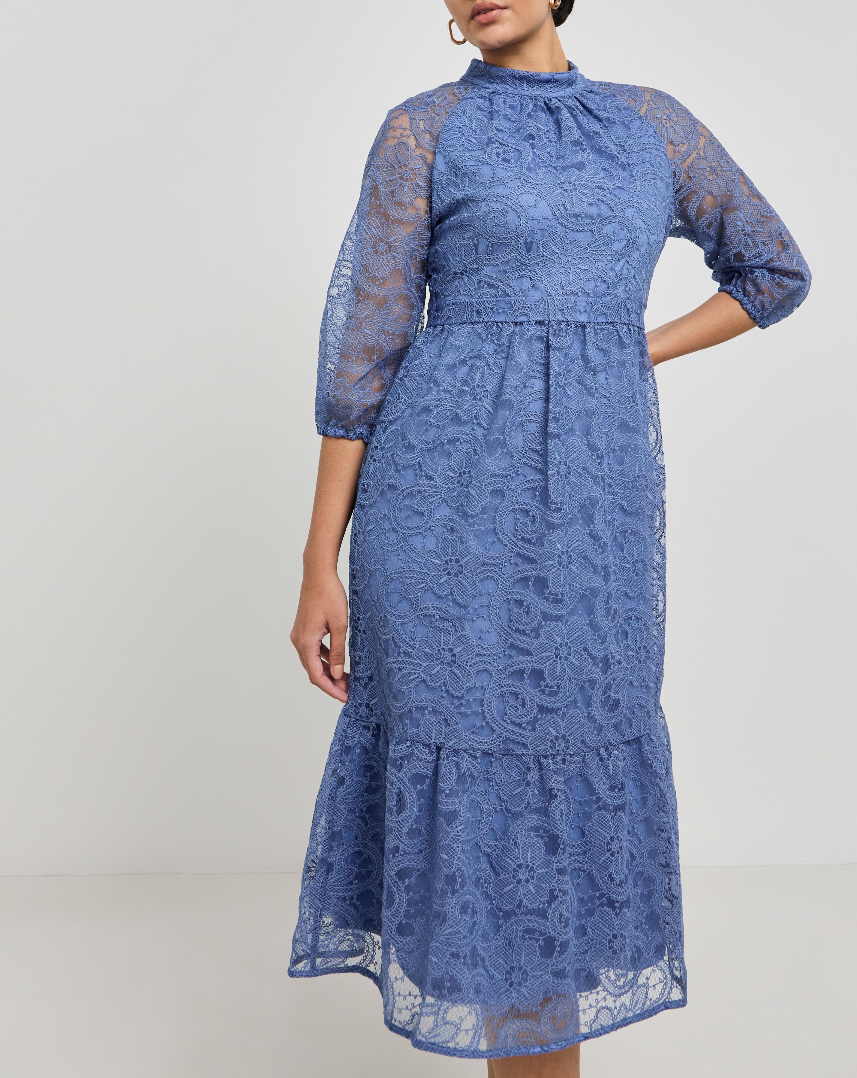 Joanna Hope Lace Midi Dress