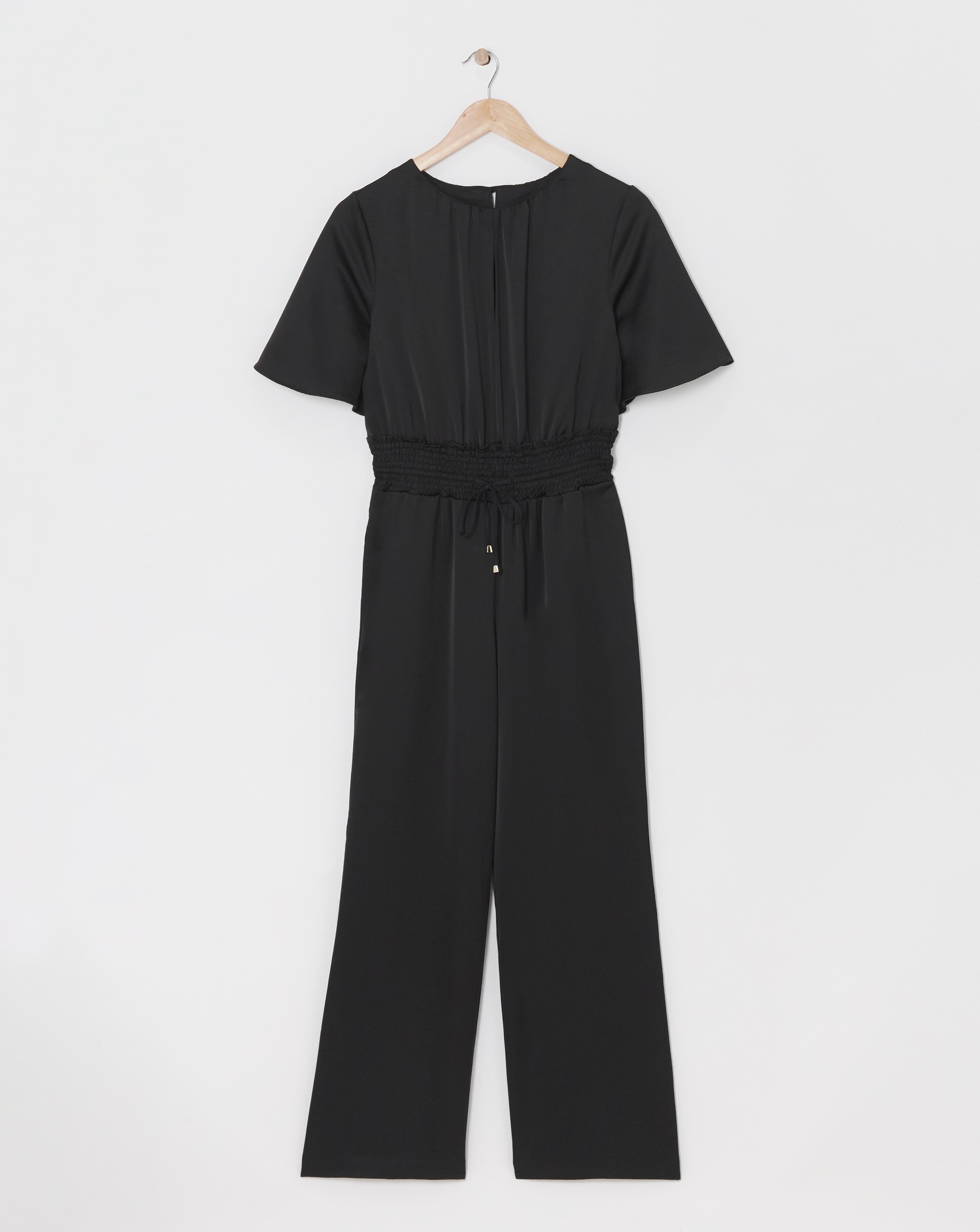 Joanna Hope Black Satin Jumpsuit