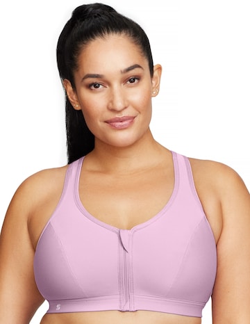 Glamorise Plus Size Zip Up Front-Close Sports Bra 9266