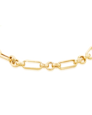 9ct Yellow Gold Figaro Belcher Bracelet
