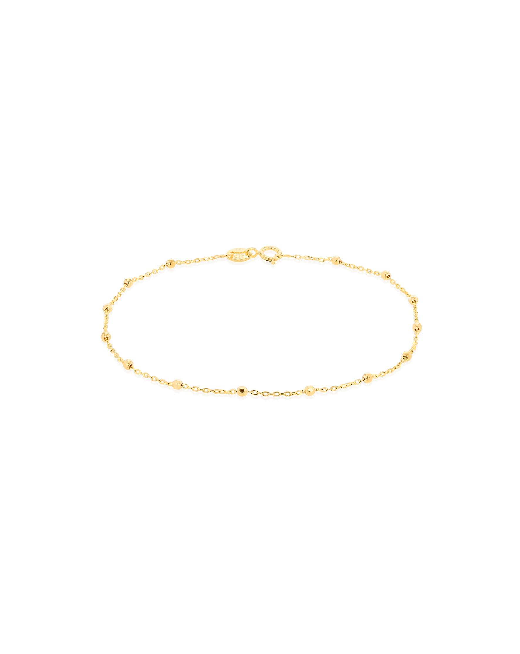 9ct Yellow Gold Ball Trace Bracelet
