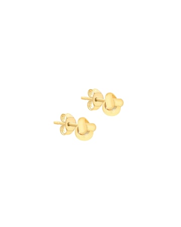 9ct Yellow Gold Knot Stud Earrings