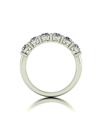 9ct White Gold 1.35ct eq total Moissanite Solitaire Ring