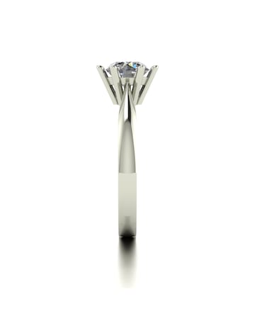 9ct White Gold 1ct eq Moissanite Solitaire Ring