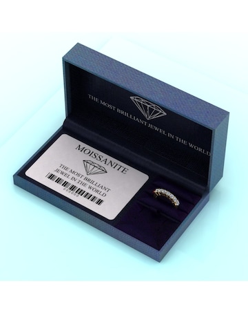 9ct Yellow Gold 1.35ct eq total Moissanite Solitaire Ring