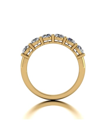 9ct Yellow Gold 1.35ct eq total Moissanite Solitaire Ring