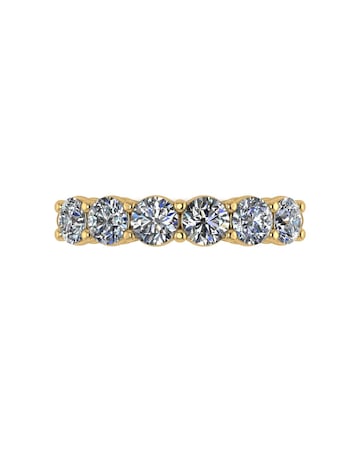 9ct Yellow Gold 1.35ct eq total Moissanite Solitaire Ring