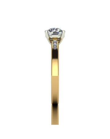 9ct Yellow Gold 1.35ct eq total Moissanite Solitaire Ring