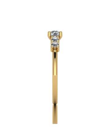 9ct Yellow Gold 0.40ct eq total Moissanite Solitaire Ring