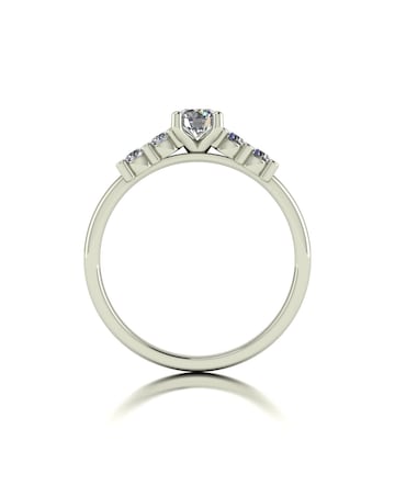 9ct White Gold 0.40ct eq total Moissanite Solitaire Ring