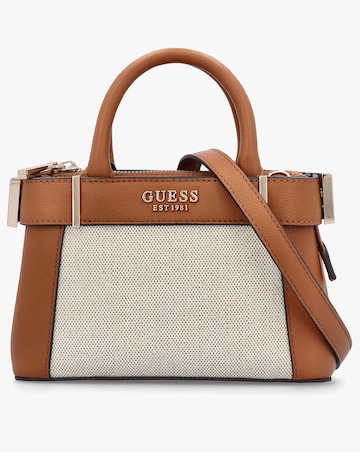 Guess Anadela Mini Natural Cognac Satchel Bag