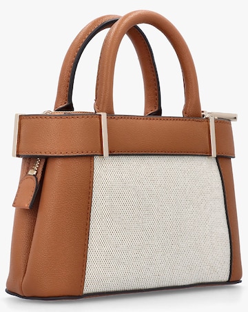Guess Anadela Mini Natural Cognac Satchel Bag