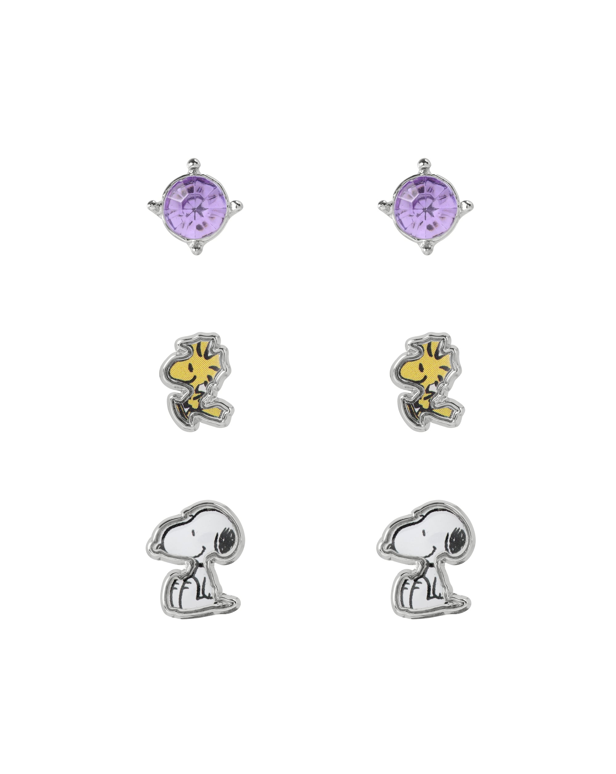 New In - Snoopy 3Pc Earring Set