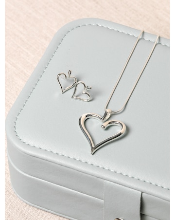 Simply Silver Sterling Silver 925 Polished Open Heart Stud Earrings