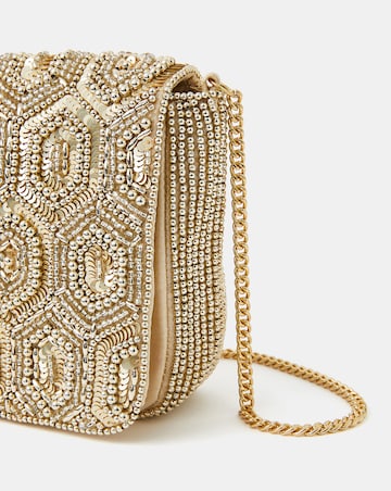 Accessorize Embellished Fold Over Clutch Bag