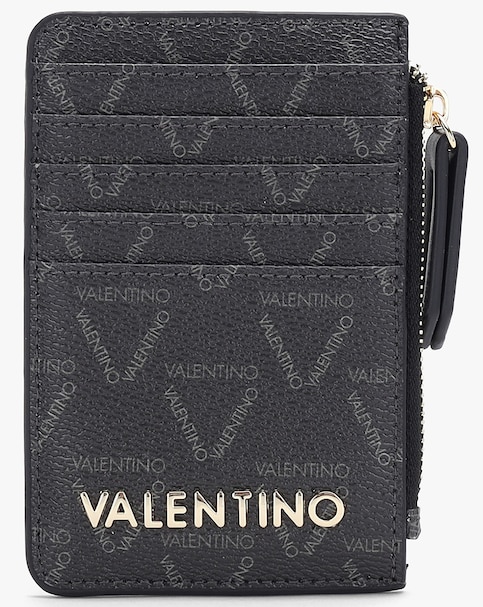 Valentino Bags Lady Black Logo Card Case