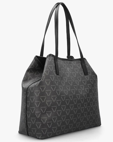 Valentino Bags Lady Black Multi Repeat Logo Shopper Bag