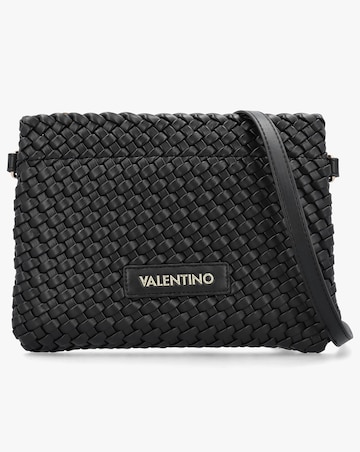 Valentino Bags Shantel Woven Black Shoulder Bag