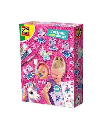 SES Unicorn Tattoos & Glitters Set