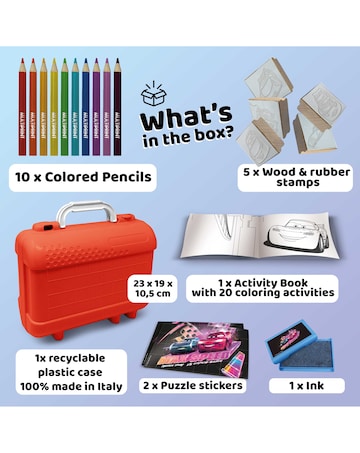 Cars Colour & Stamp Travel Set