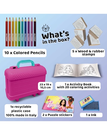 Barbie Colour & Stamp Travel Set