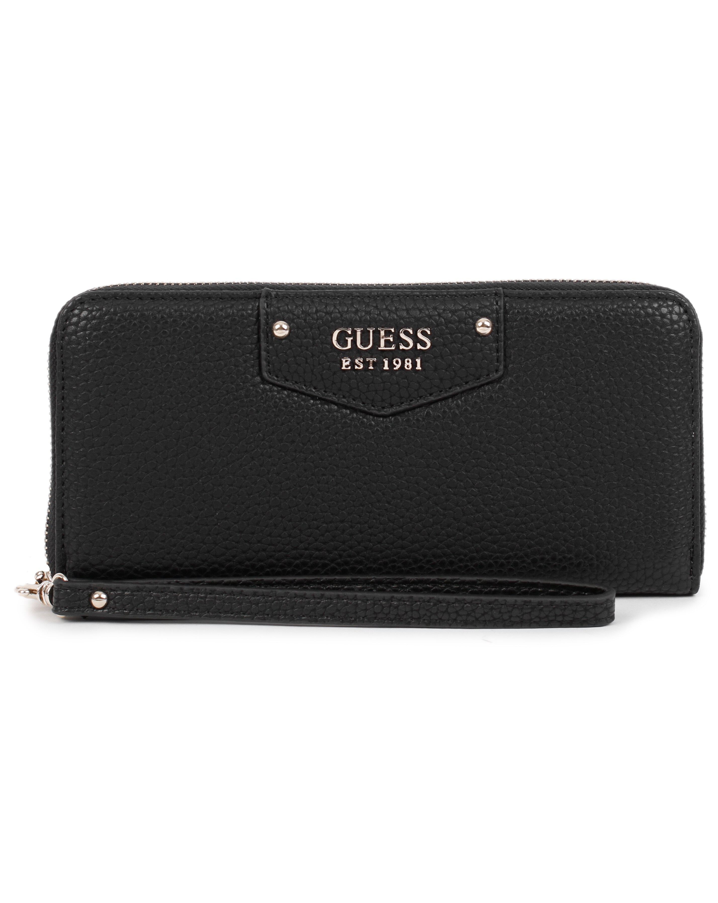 GUESS Eco Brenton SLG Portafoglio Grande Zip Around, Pelle Nera, Dimensioni 20,5 X 10 X 3 Cm, Design Strutturato E Funzionale - 2