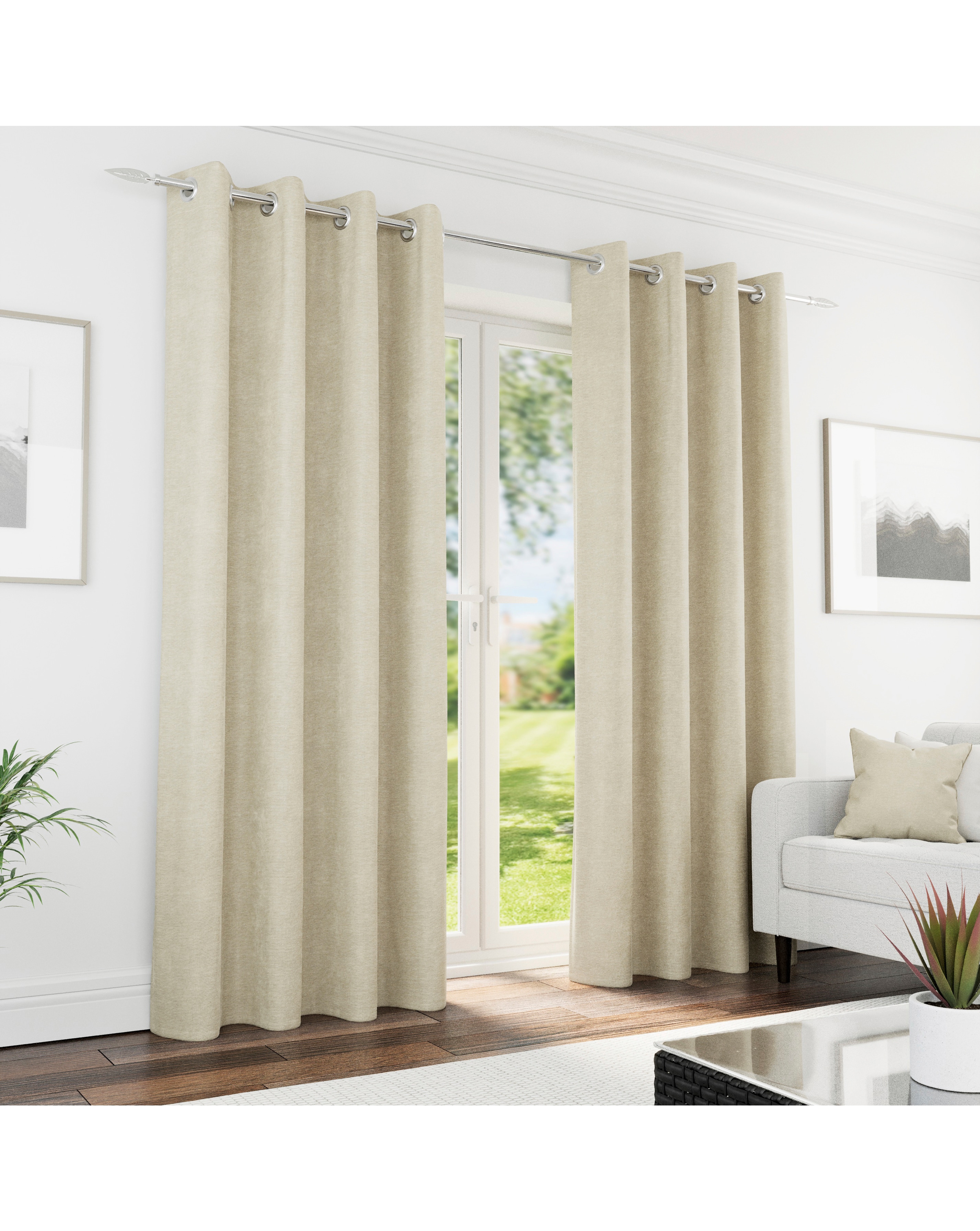 Knightsbridge Black Out Eyelet Curtains
